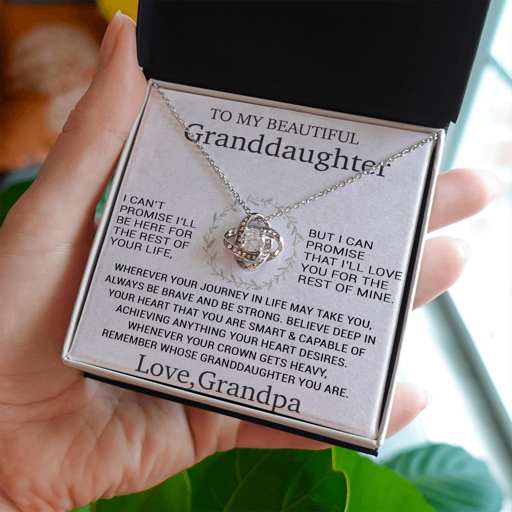 Granddaughter Necklace - Granddaughter Gifts From Grandpa Grandma