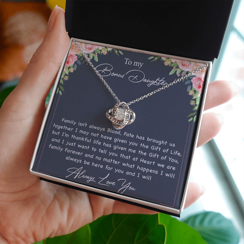 To My Bonus Daughter Necklace, Gift For Daughter, Birthday Graduation Christmas