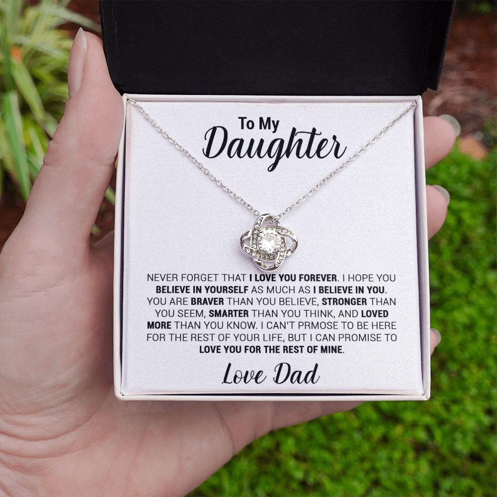 To My Daughter Necklace, Gift For Daughter From Dad, Daughter Father Necklace