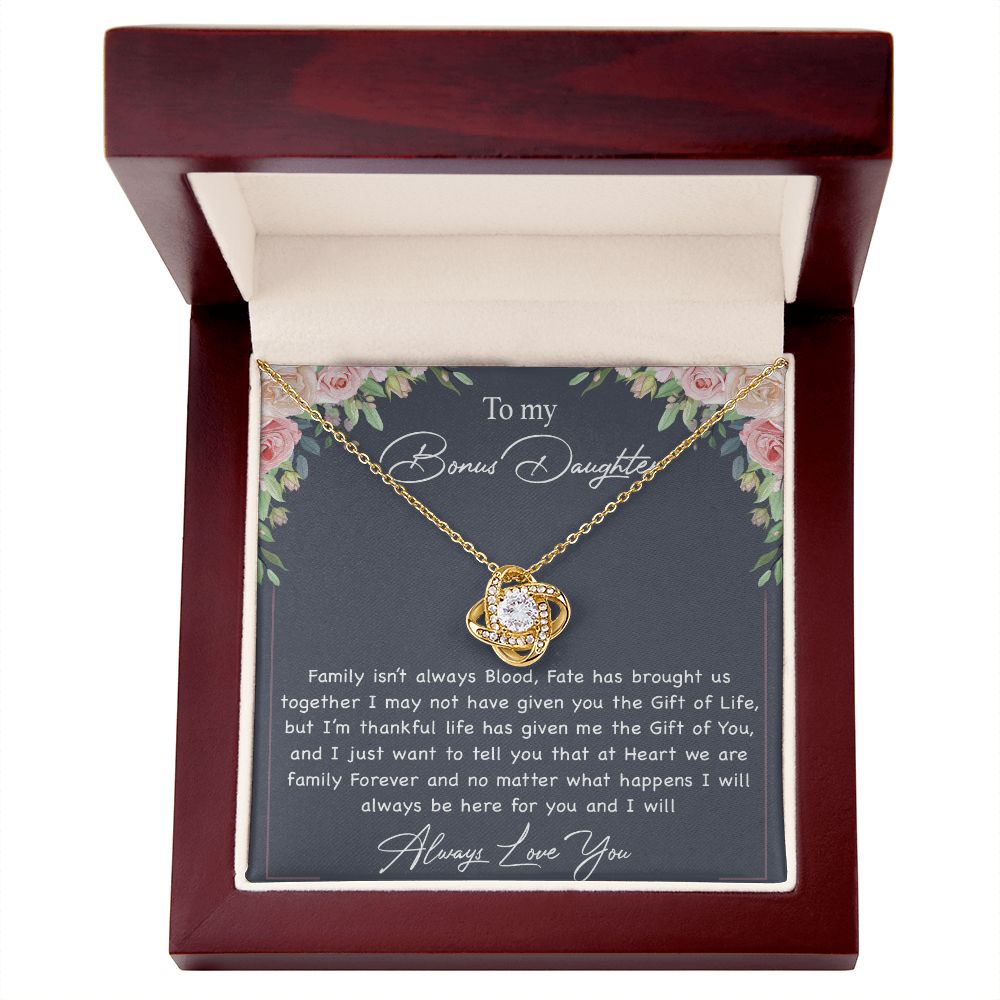 To My Bonus Daughter Necklace, Gift For Daughter, Birthday Graduation Christmas
