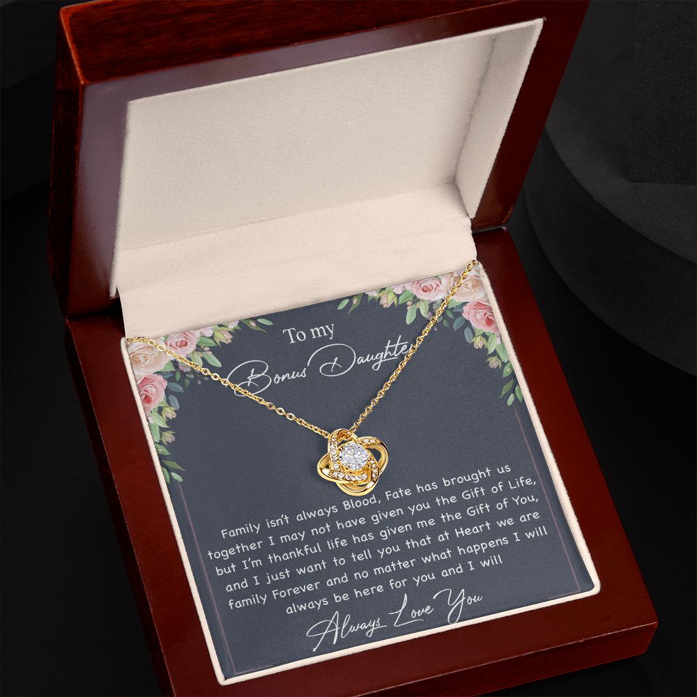 To My Bonus Daughter Necklace, Gift For Daughter, Birthday Graduation Christmas