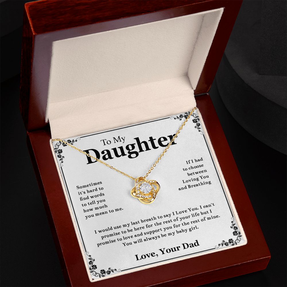 To My Daughter Necklace, Daughter Father Necklace, Daughter Gift from Dad