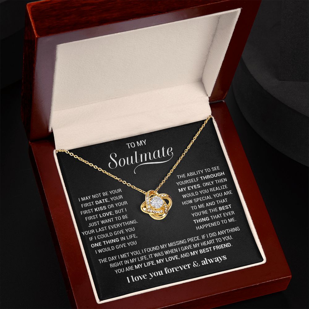 To My Soulmate Necklace, Gift For Wife, Gift from Husband, Valentine Days Gift