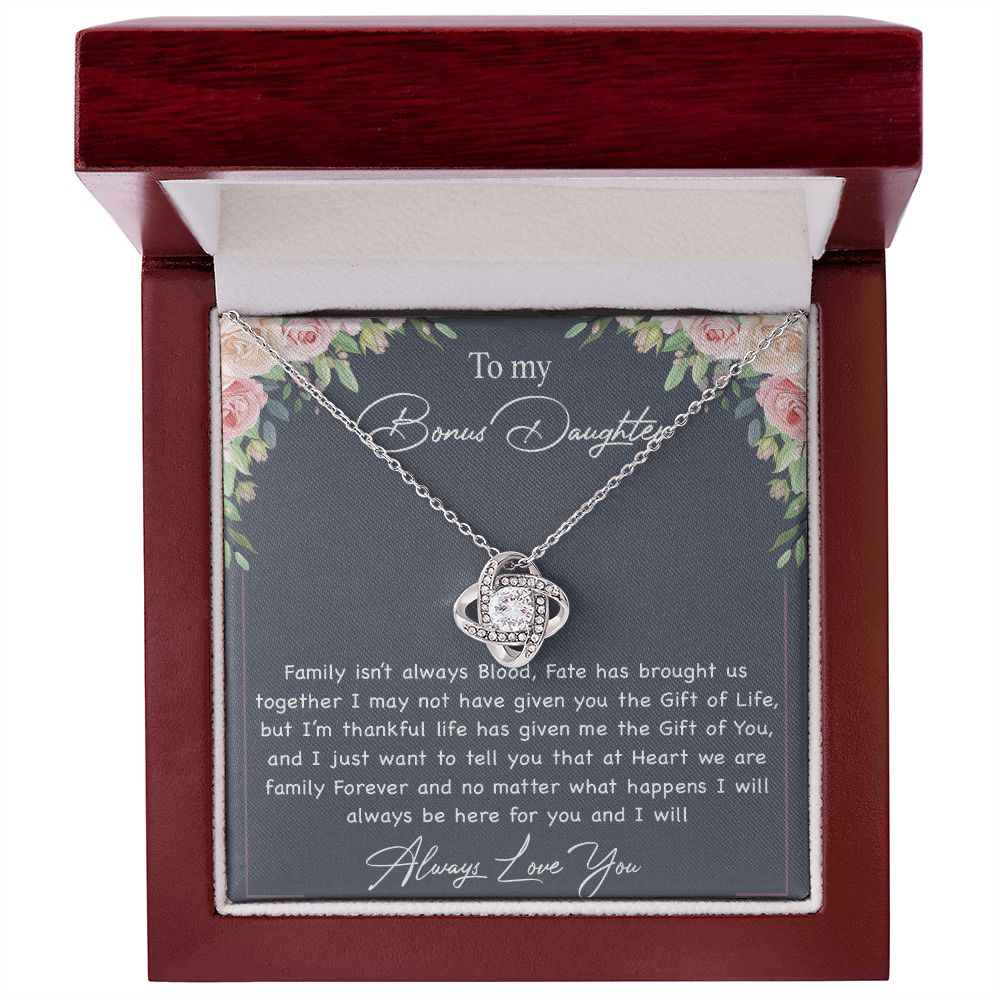 To My Bonus Daughter Necklace, Gift For Daughter, Birthday Graduation Christmas