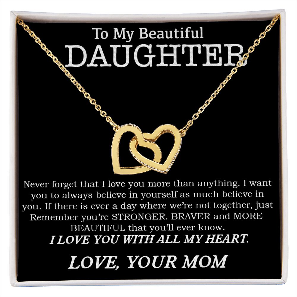 To My Beautiful Daughter Necklace, Necklace for Daughter, Daughter Gifts