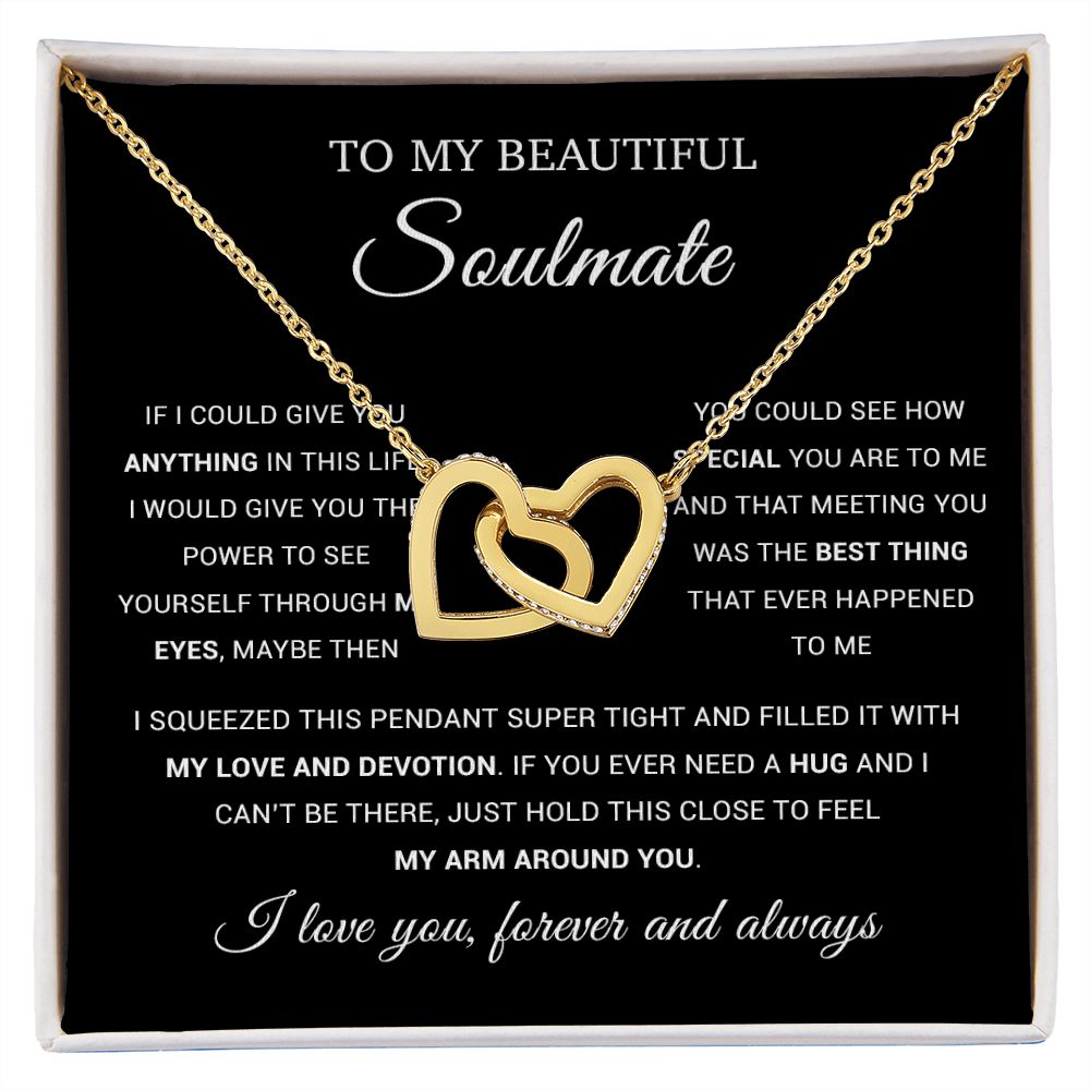 To My Beautiful Soulmate Necklace, Gift for Wife, Girlfriend, Anniversary Gift