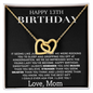 13th Birthday Gift Necklace,13th Birthday Girl ,Gift for 13 Year Old Girl Gifts