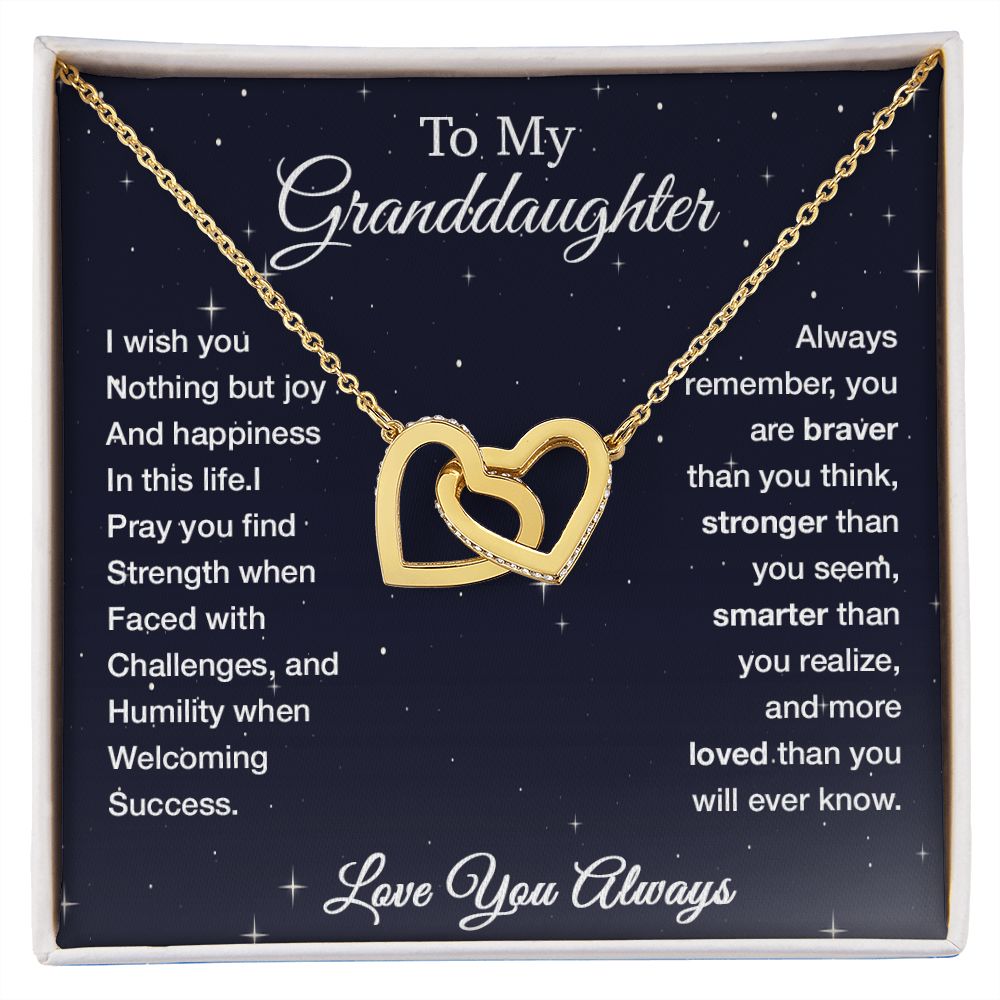 Granddaughter Necklace - Granddaughter Gifts From Grandpa Grandma