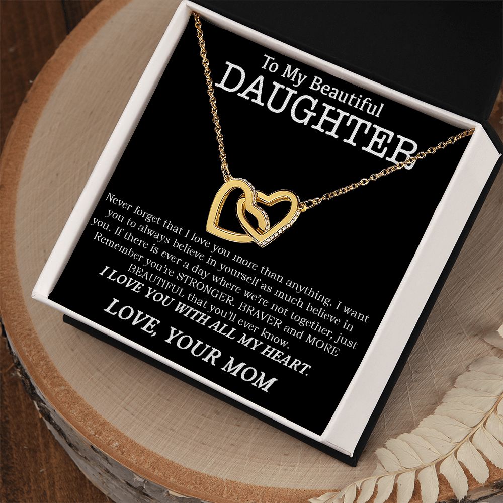 To My Beautiful Daughter Necklace, Necklace for Daughter, Daughter Gifts