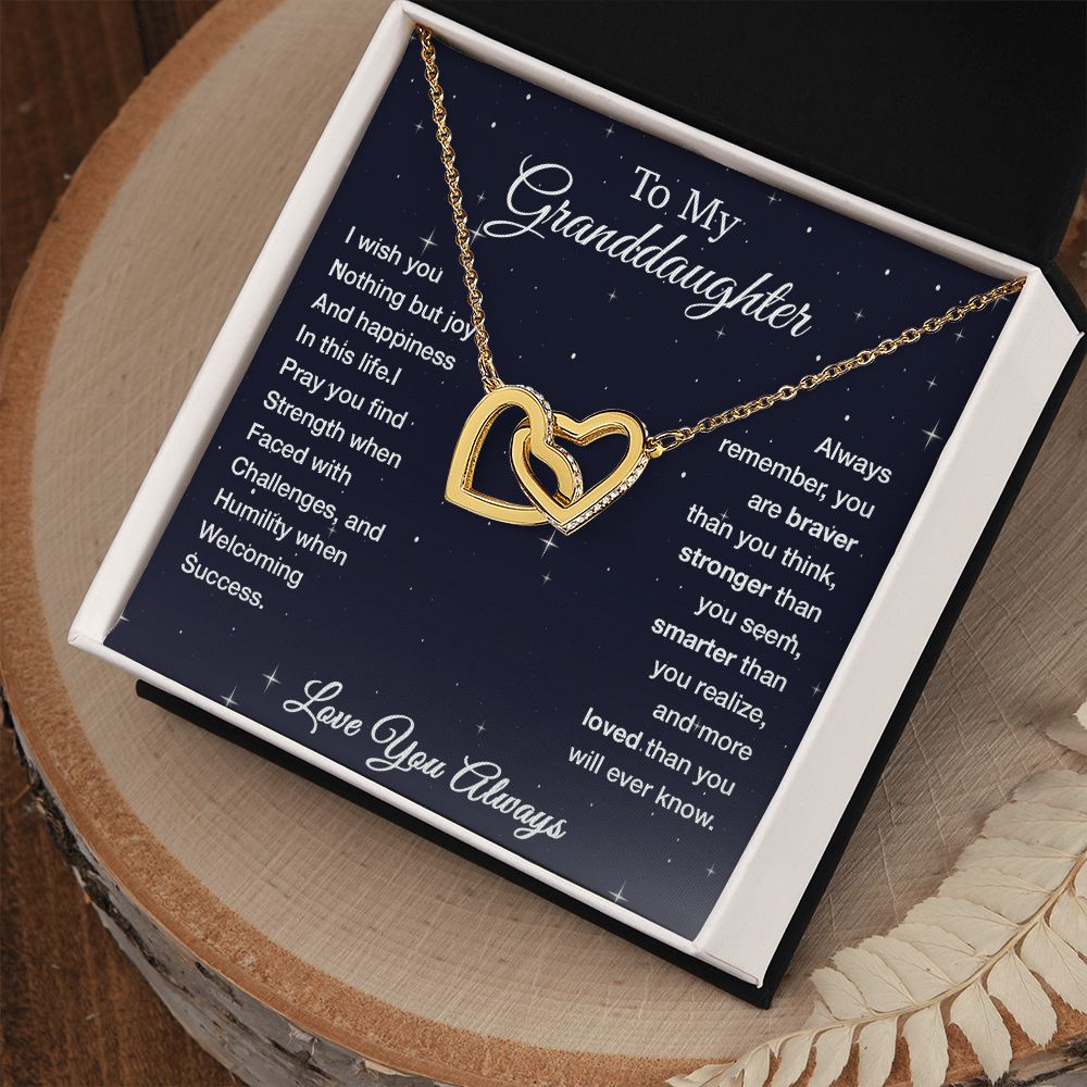Granddaughter Necklace - Granddaughter Gifts From Grandpa Grandma
