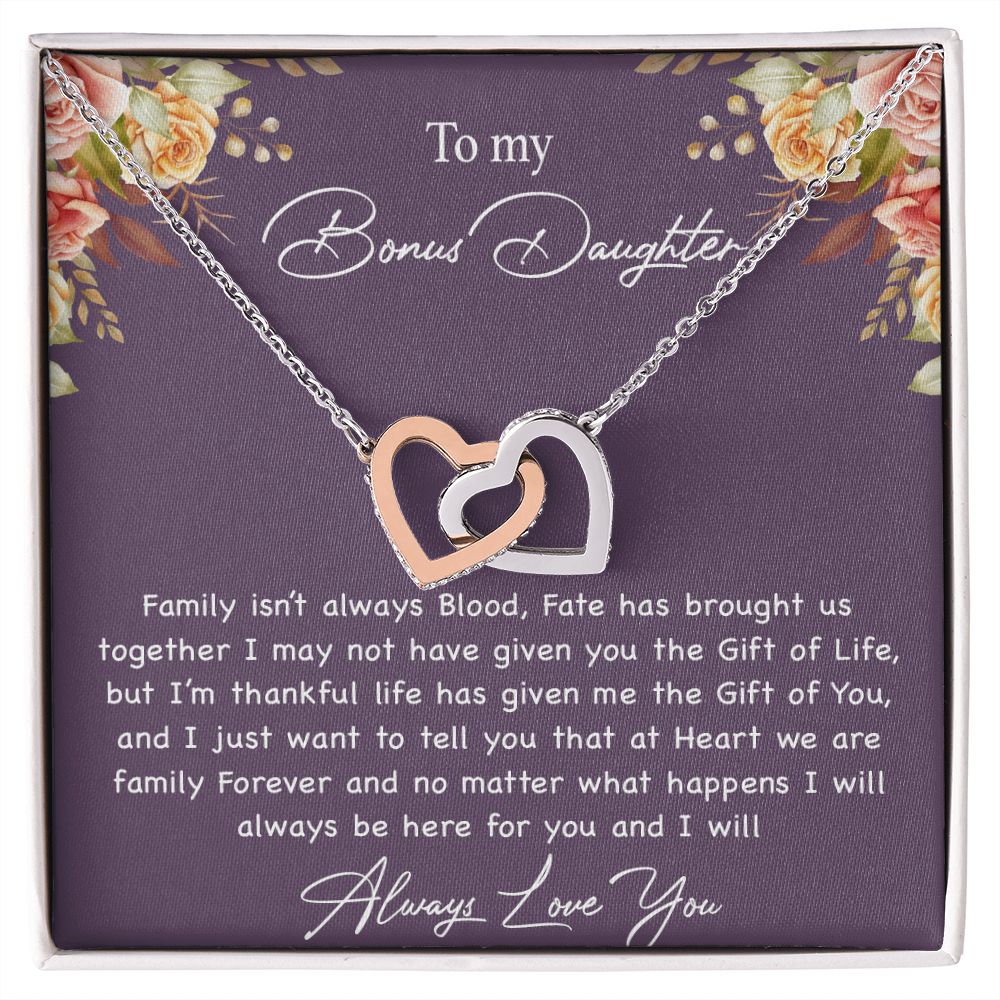 To My Bonus Daughter Necklace, Gift For Daughter, Step Daughter, Christmas Gift