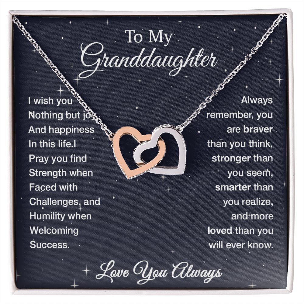 Granddaughter Necklace - Granddaughter Gifts From Grandpa Grandma
