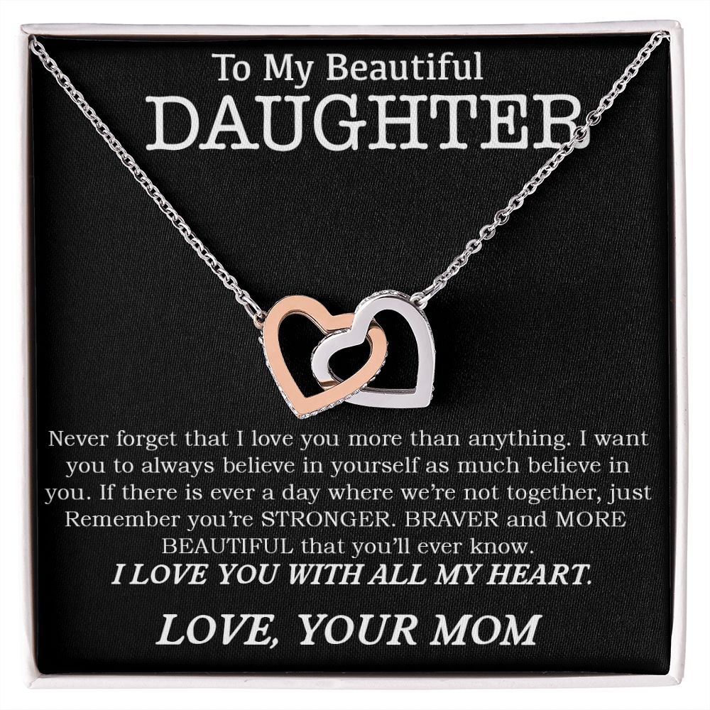 To My Beautiful Daughter Necklace, Necklace for Daughter, Daughter Gifts