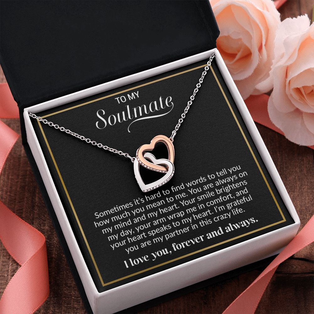 To My Soulmate Necklace, Valentine Gift For Her, Gift For Soulmate