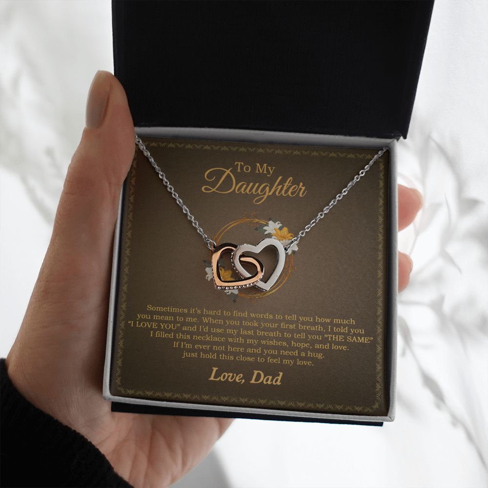 11To My Daughter Necklace, Gift For Daughter From Dad, Daughter Father Necklace