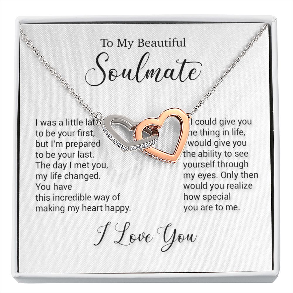 To My Soulmate Necklace, Valentine Gift For Her, Gift For Soulmate, Gift For Her