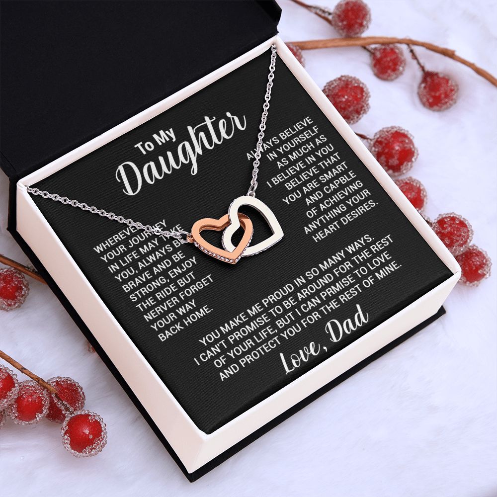 To My Daughter Necklace, Gift For Daughter From Dad, Daughter Father Necklace