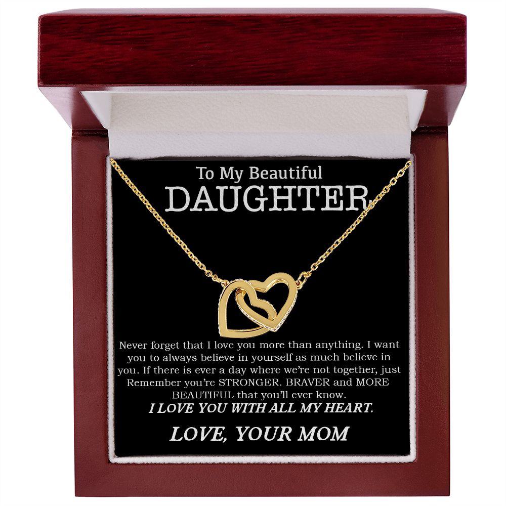 To My Beautiful Daughter Necklace, Necklace for Daughter, Daughter Gifts