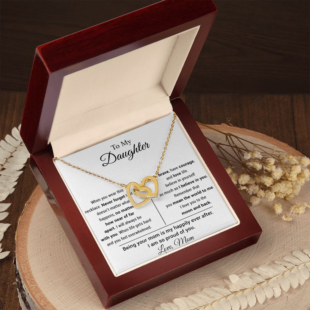 To My Daughter Necklace, Gift For Daughter From Mom, Daughter Mother Necklace555