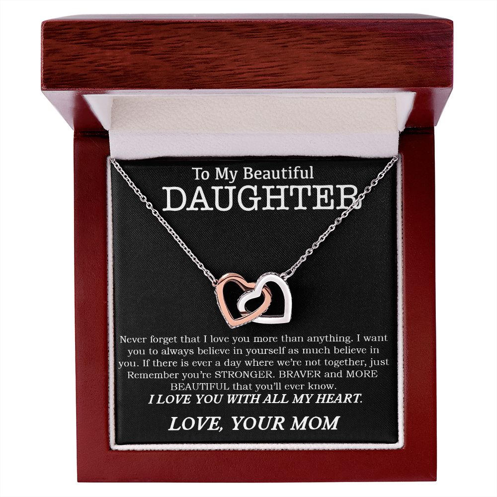 To My Beautiful Daughter Necklace, Necklace for Daughter, Daughter Gifts
