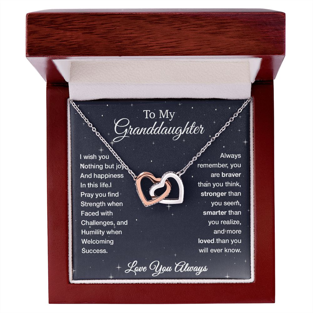 Granddaughter Necklace - Granddaughter Gifts From Grandpa Grandma