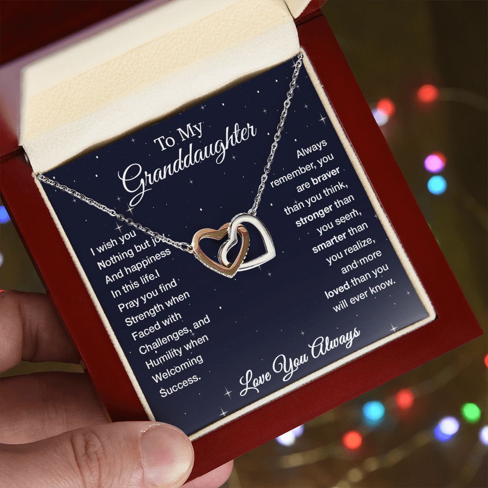 Granddaughter Necklace - Granddaughter Gifts From Grandpa Grandma