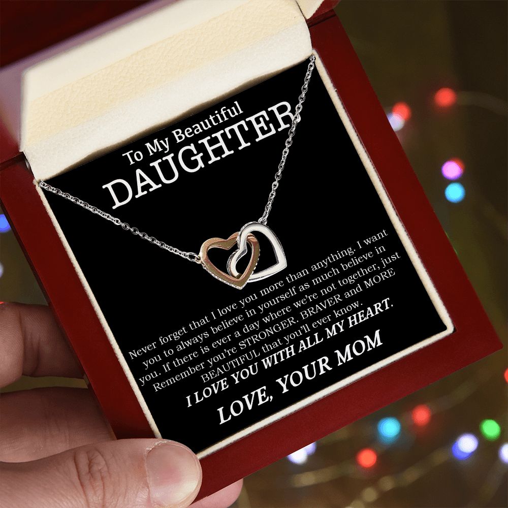 To My Beautiful Daughter Necklace, Necklace for Daughter, Daughter Gifts