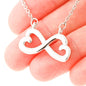 Loss of Son Gift Grief Gift Sympathy Gift Son Memorial Gift - Infinity Hearts Necklace Jewelry with Gift Box – Silver