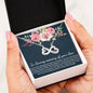 Loss of Son Gift Grief Gift Sympathy Gift Son Memorial Gift - Infinity Hearts Necklace Jewelry with Gift Box – Silver
