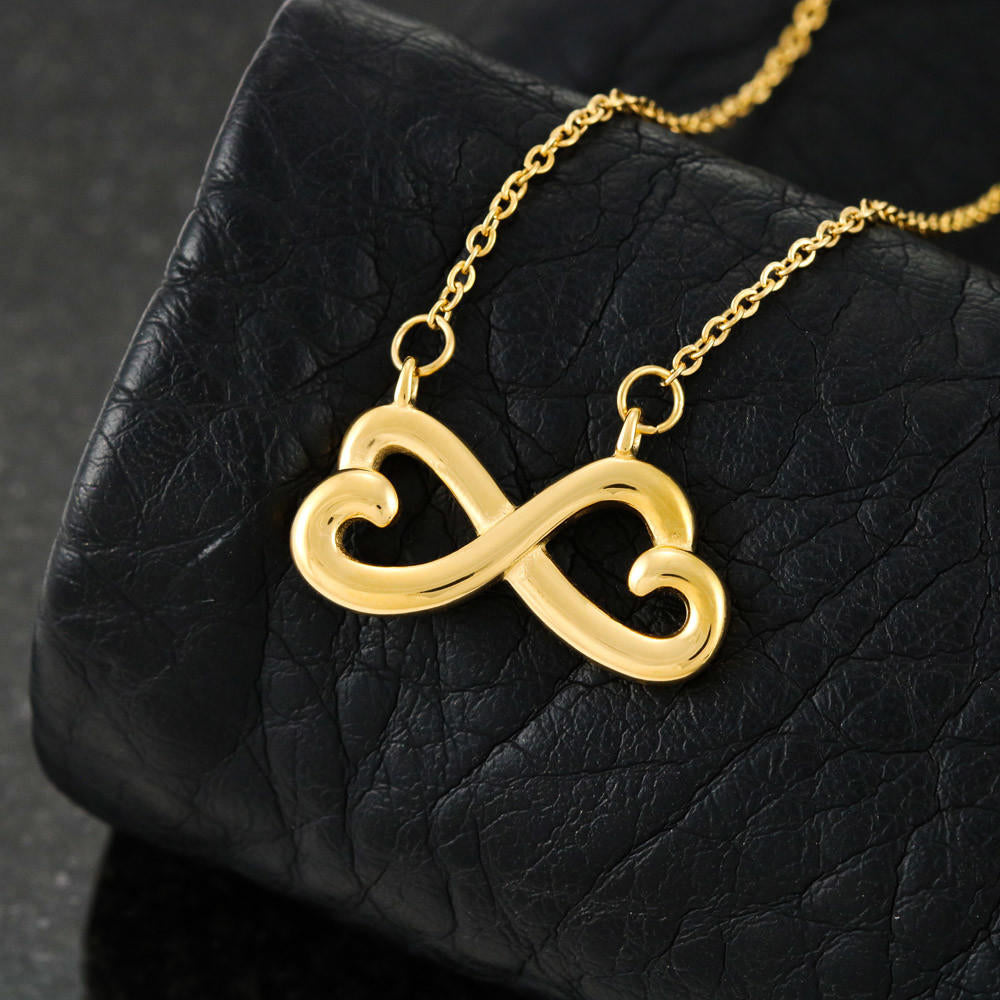 To my Wife, You Make me Smile Infinity Pendant Necklace Message Card