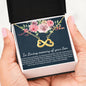 Loss of Son Gift Grief Gift Sympathy Gift Son Memorial Gift - Infinity Hearts Necklace Jewelry with Gift Box – Silver