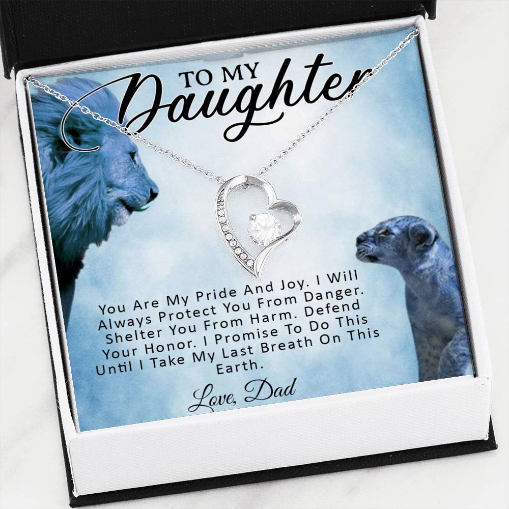 To My Daughter Necklace, Daughter Father Necklace, Daughter Gift from Dad