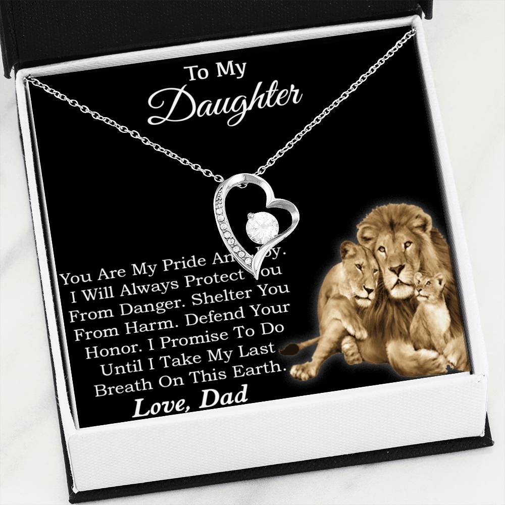 To My Daughter Necklace, Daughter Father Necklace, Daughter Gift from Dad