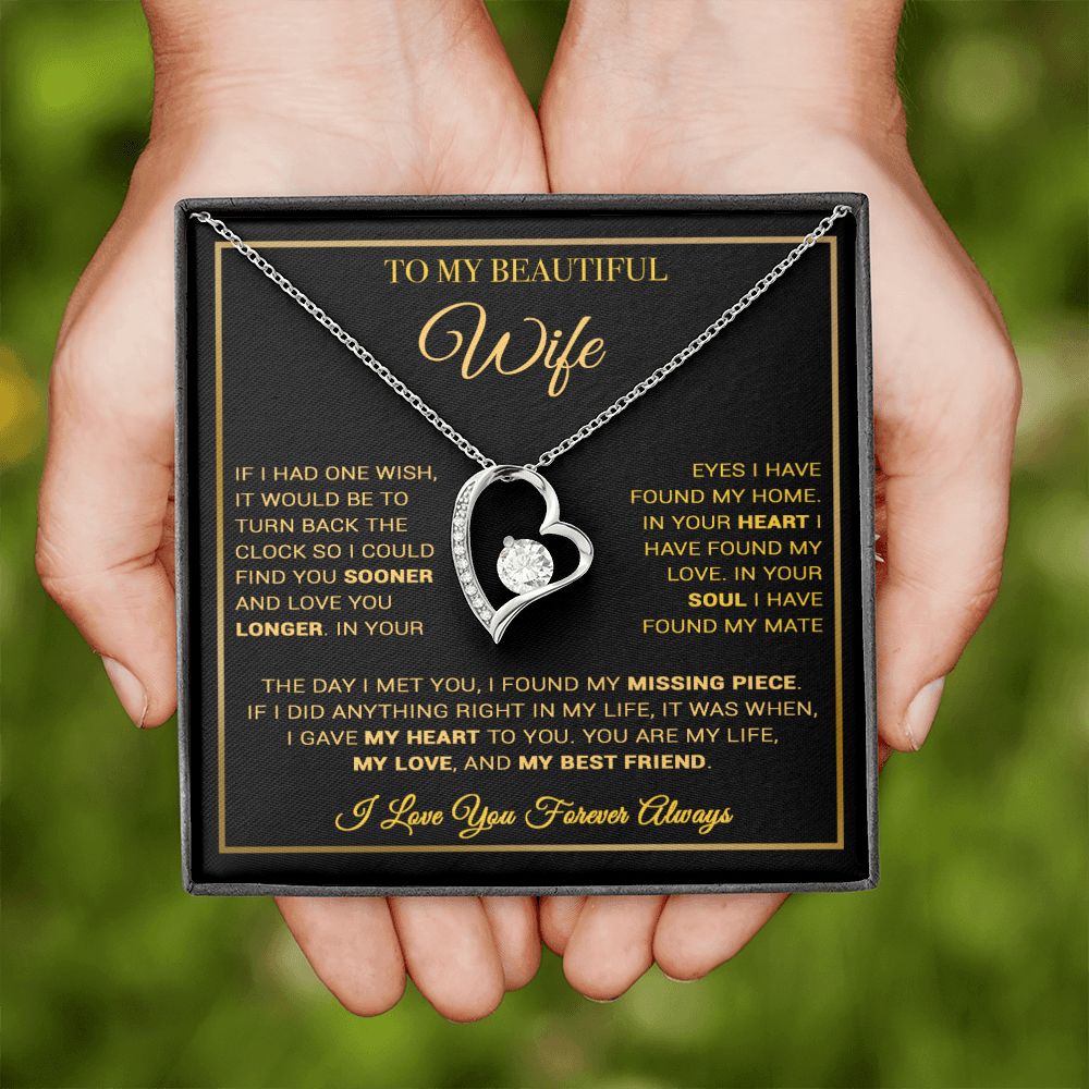 To My Wife Necklace, Gift For Wife, Anniversary Gift For Wife, Necklace For Wife