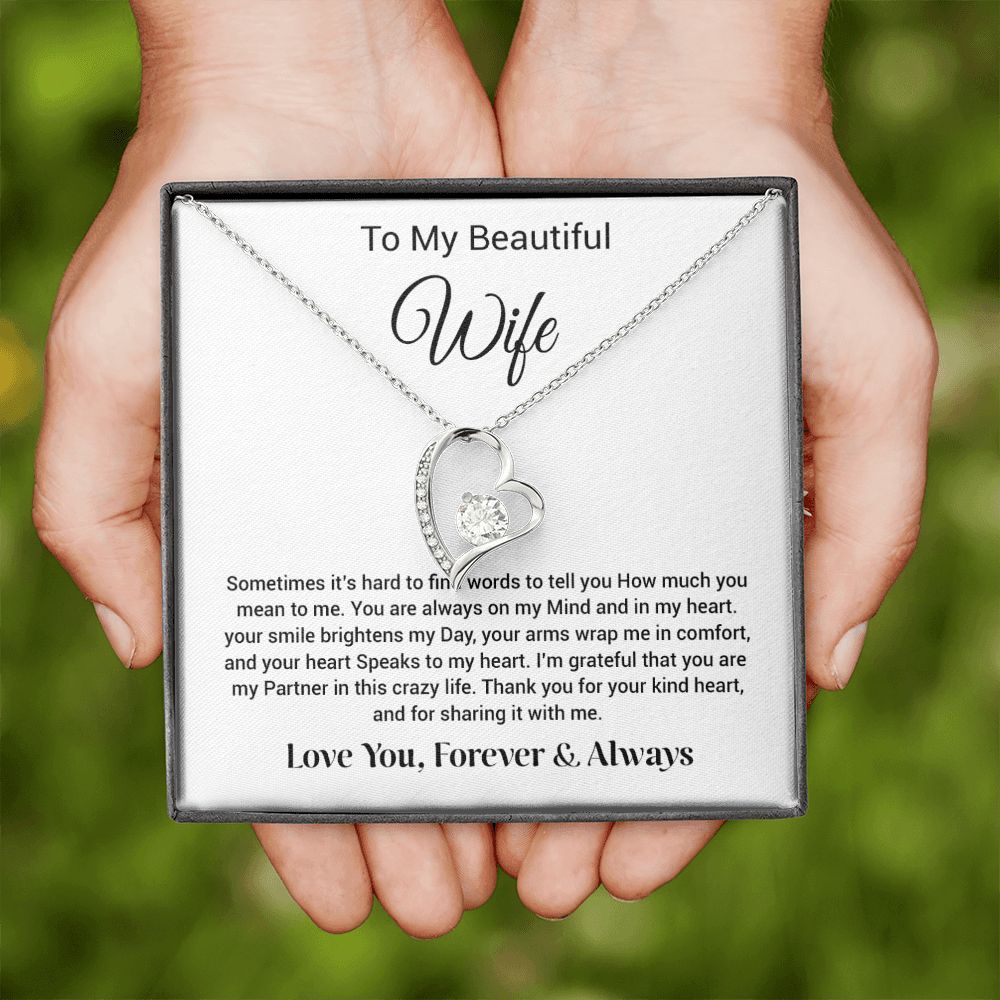 To My Wife Necklace, Gift for Wife, Girlfriend, Anniversary Gift, Birthday Gift