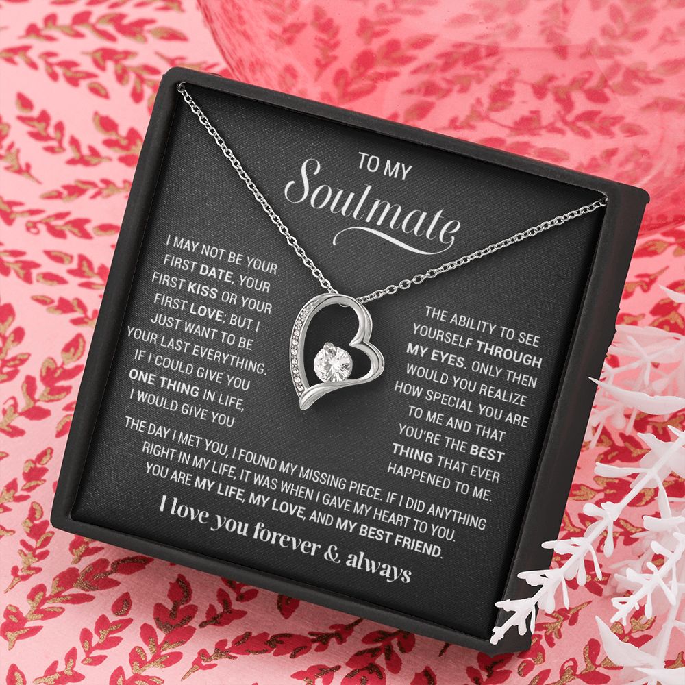 To My Soulmate Necklace, Gift For Wife, Gift from Husband, Valentine Days Gift