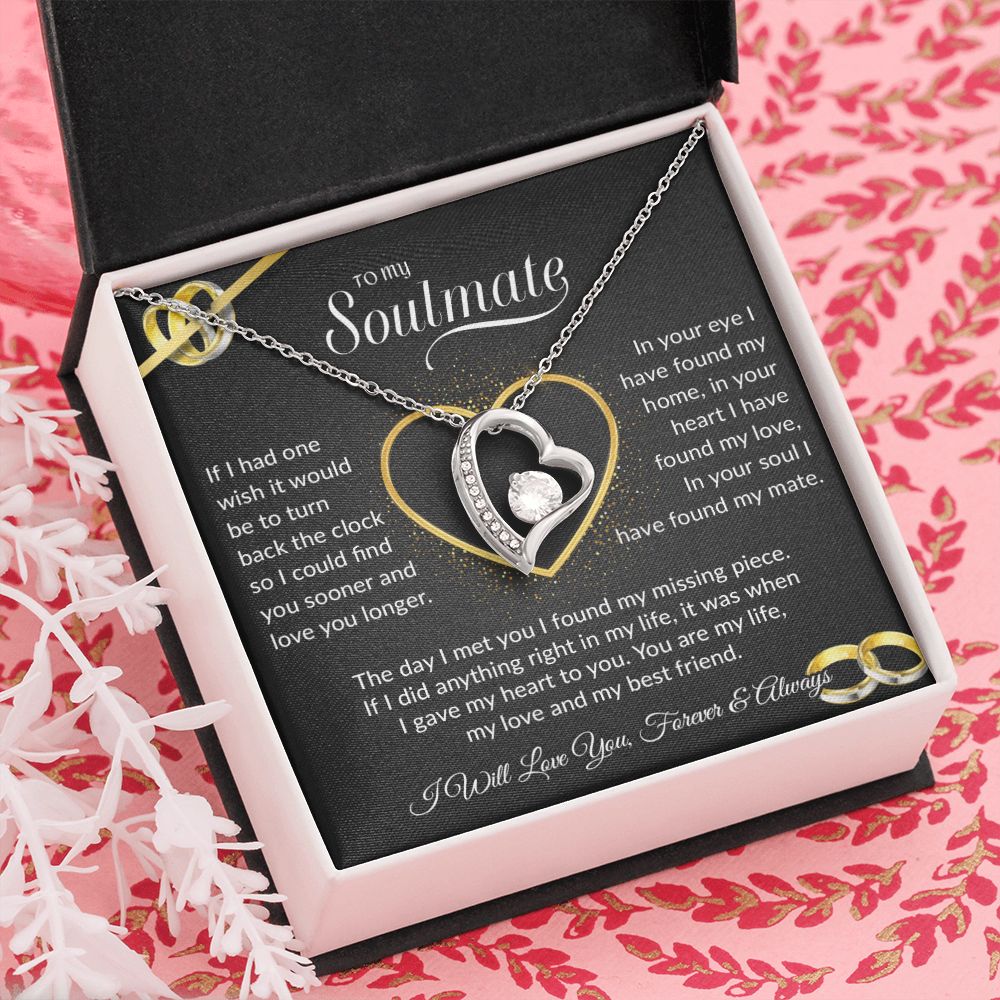 To My Soulmate Necklace, Gift For Wife, Gift from Husband, Valentine Days Gift