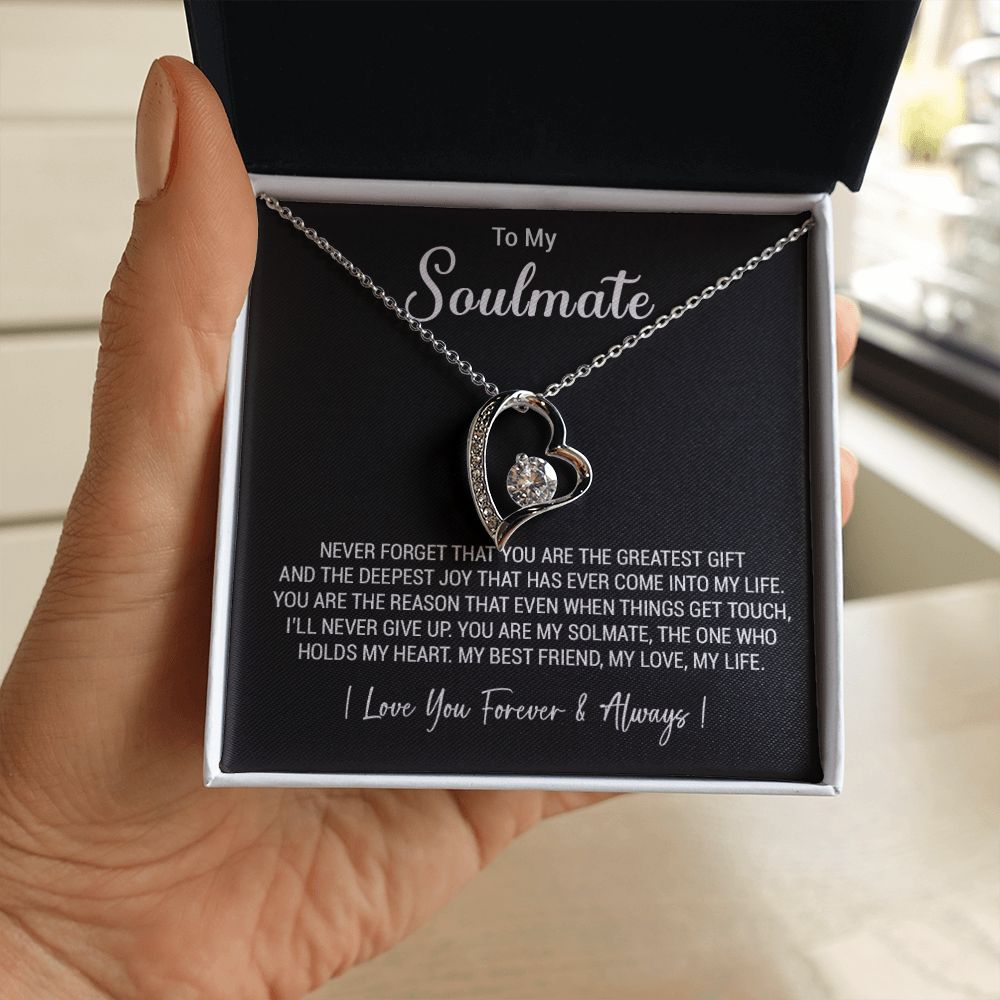 To My Soulmate Necklace, Valentine Gift For Her, Gift For Soulmate, Gift For Her
