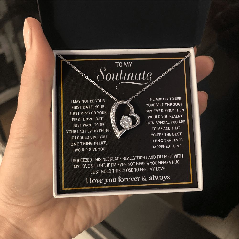 To My Soulmate Necklace, Gift For Wife, Gift from Husband, Valentine Days Gift