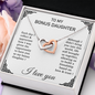 To my Bonus Daughter Necklace, Bonus Daughter, Step Daughter Gift