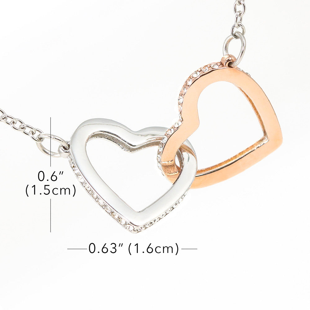 Unbiological Daughter Gift Step daughter Gift Interlocking Hearts Necklace Message Card
