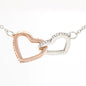 Daughter Necklace Gift for Daughter Interlocking Hearts Necklace Message Card
