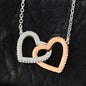 Daughter Necklace Gift for Daughter Interlocking Hearts Necklace Message Card
