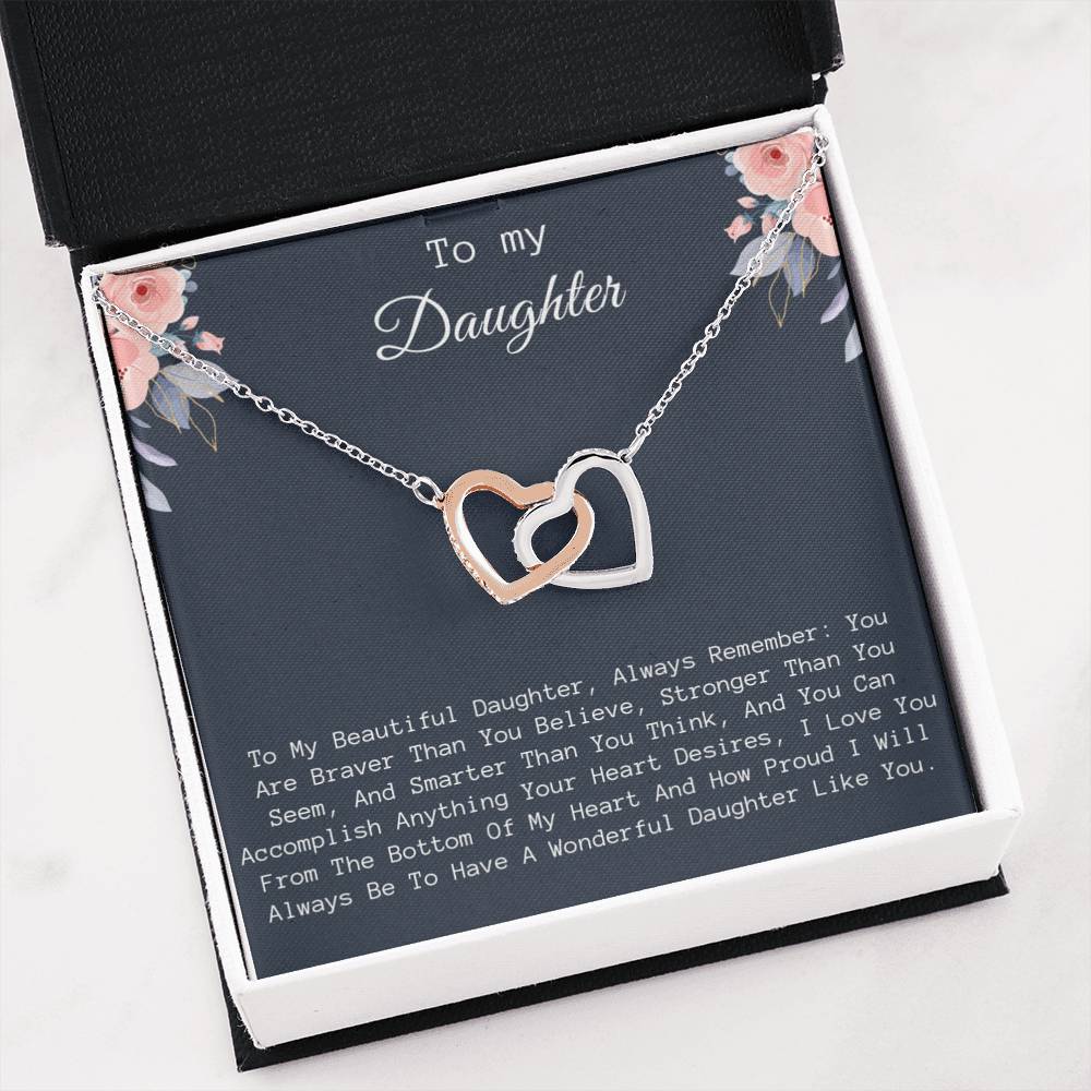 To My Daughter Necklace, Daughter Birthday Gift, Daughter Gifts From Father