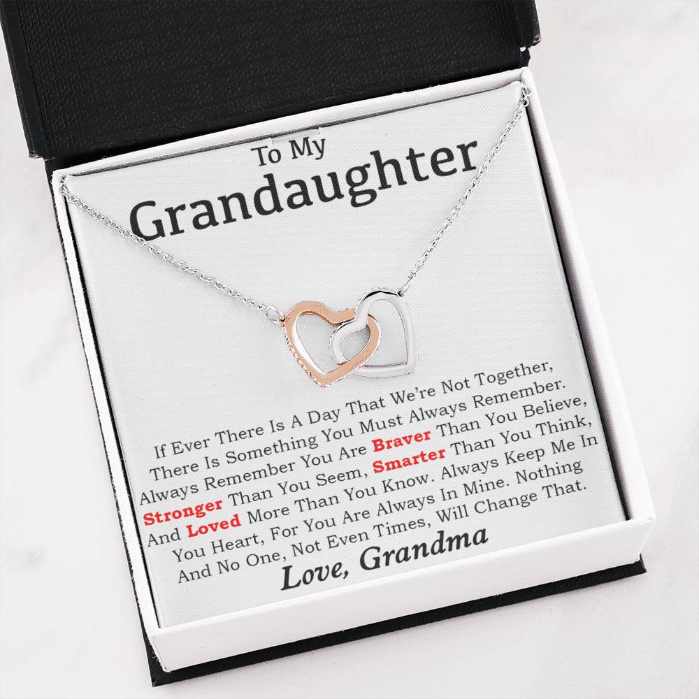 To My Granddaughter Necklace, Granddaughter Gifts From Grandma and Grandpa