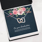 Graduation Necklace Gift Friend Grad Gift Interlocking Hearts Necklace Message Card