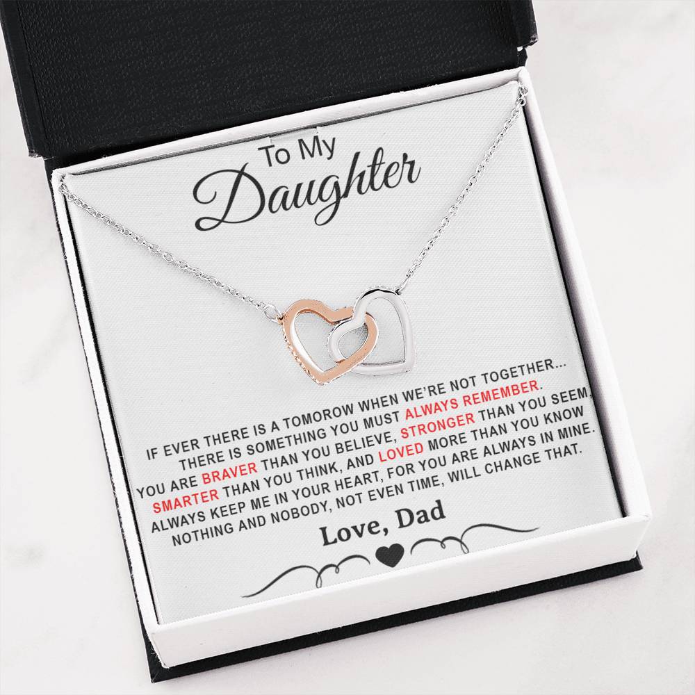 To My Daughter Necklace, Daughter Father Necklace, Daughter Gift from Dad