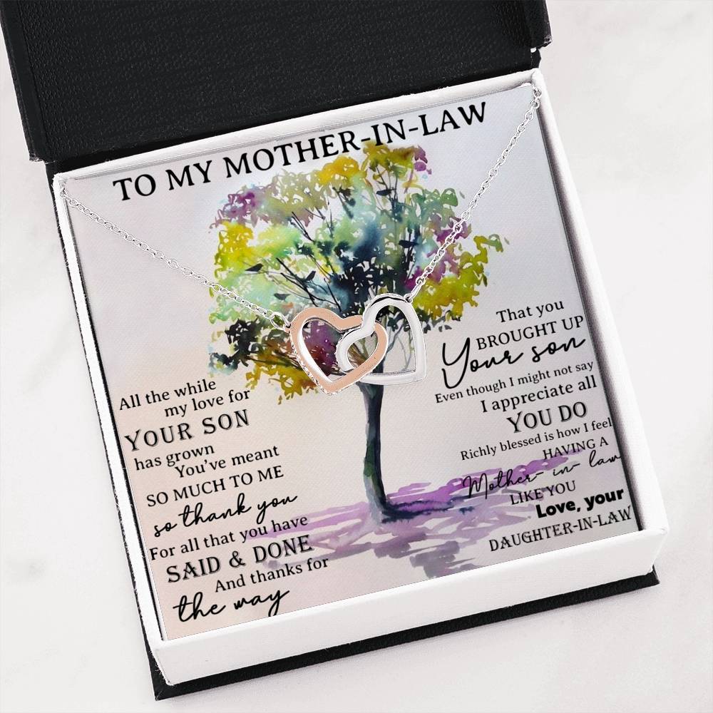To My Mother in Law Necklace, Mother in Law Gift From Bride Gift, Birthday Gift