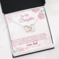 To Daughter Necklace Heart Pendant Gifts Message Box Dad Loves You