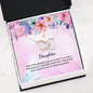Daughter Necklace Gift for Daughter Interlocking Hearts Necklace Message Card